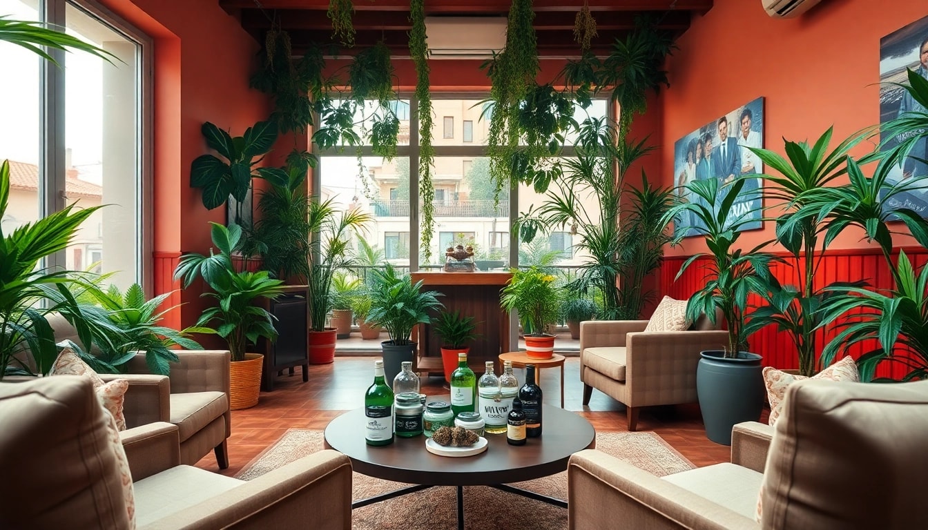 Experience the ambiance at the Best Cannabis Club Lloret de Mar with cozy seating and inviting decor.