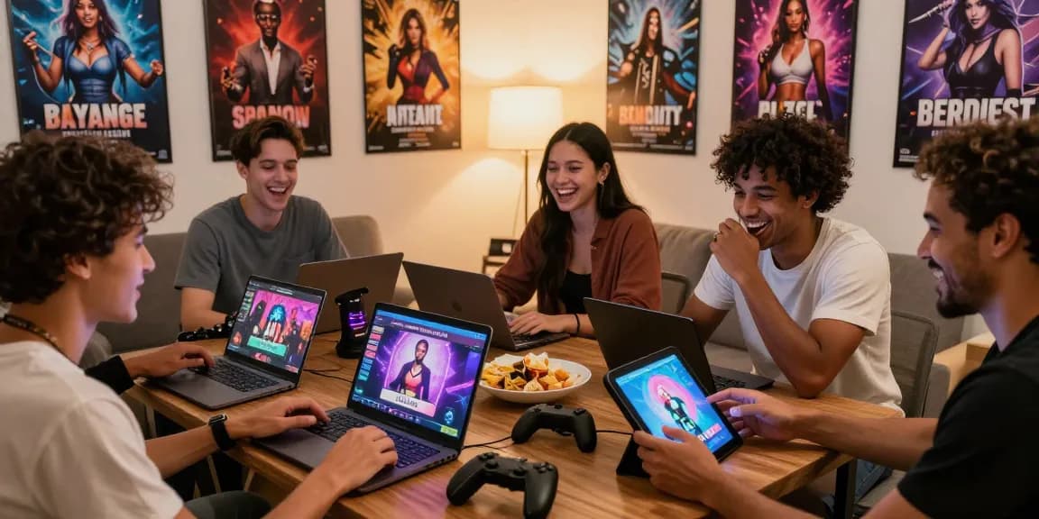 Interactive scene of players enjoying a sex game in a cozy setting.