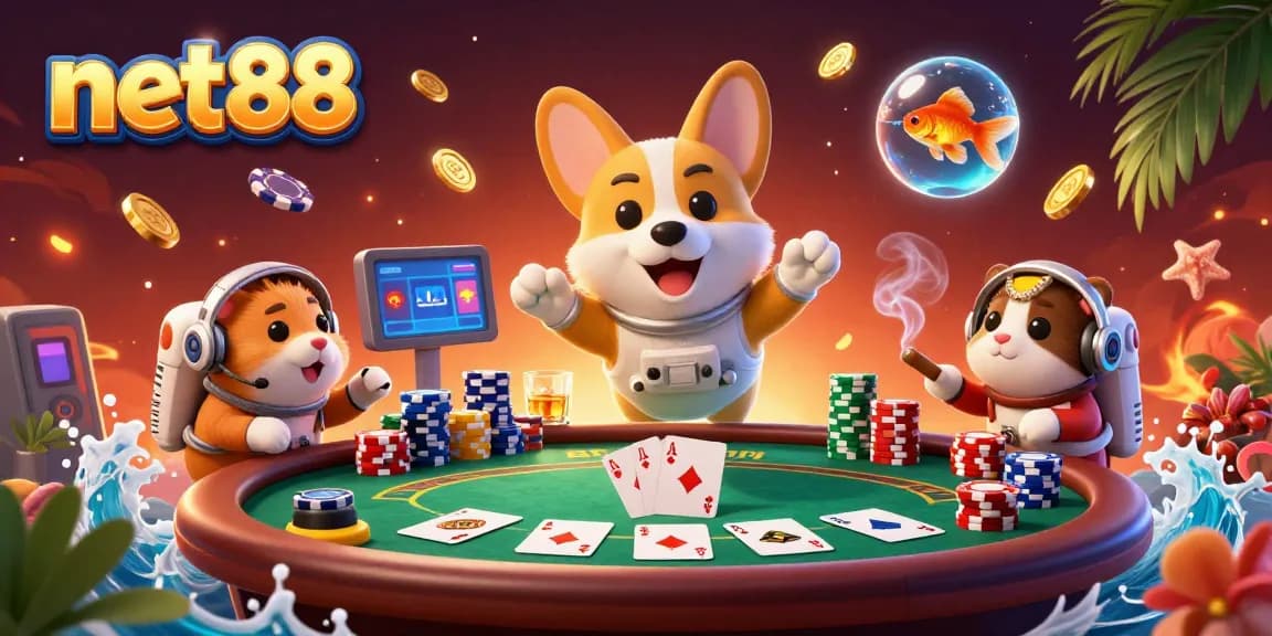 Engage in thrilling card games at net88, a vibrant cosmic casino experience.