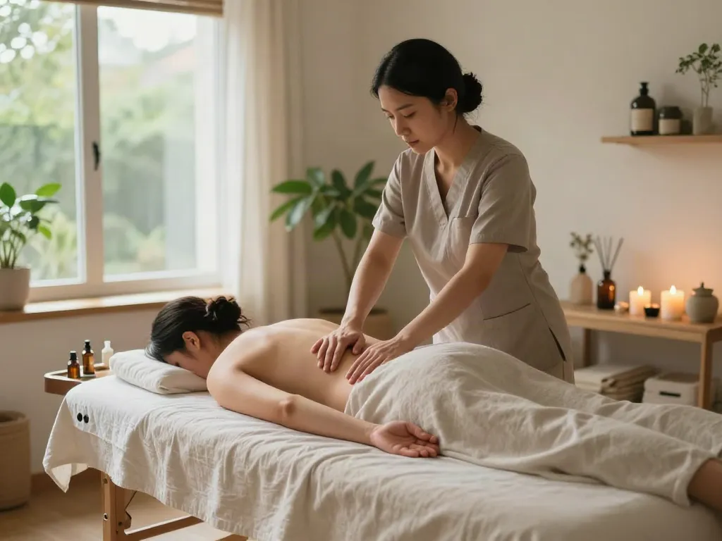 Experience the soothing ambiance of 군포출장마사지 at home with a professional therapist providing relaxation and healing.