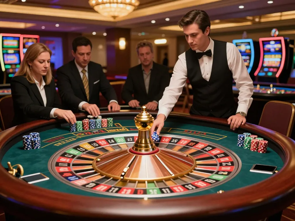 Spin the wheel at 79KING's roulette table, capturing excitement and vibrant casino culture.