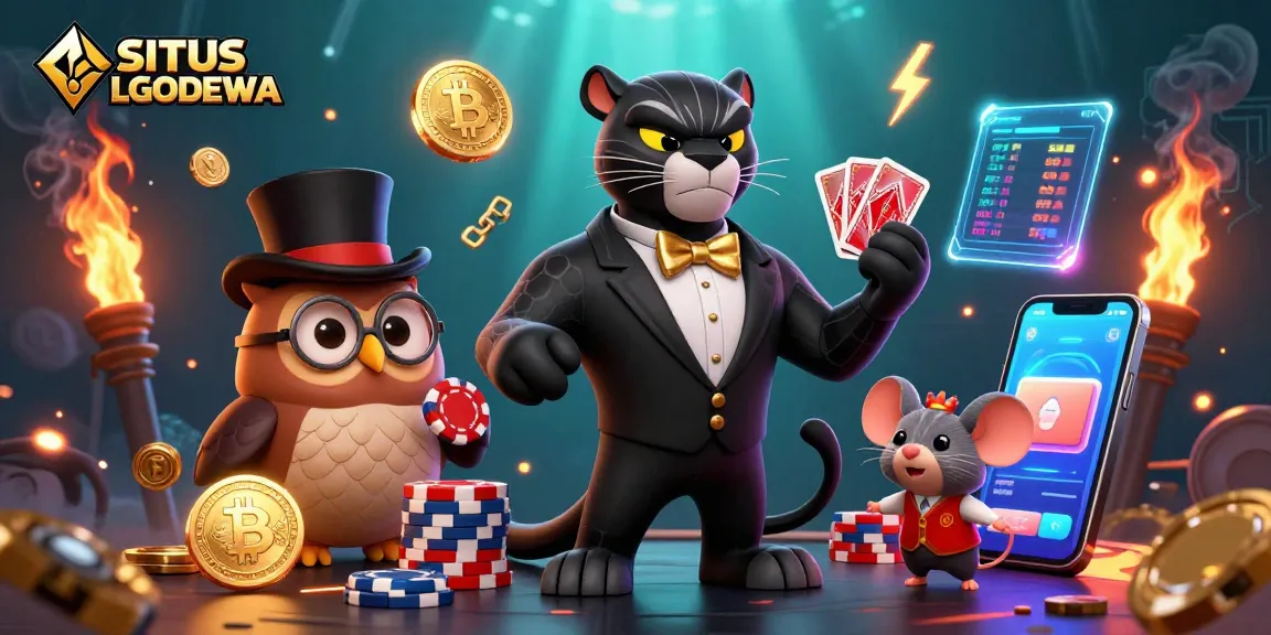 Experience thrilling gameplay at SITUS LGODEWA with vibrant characters and casino elements.