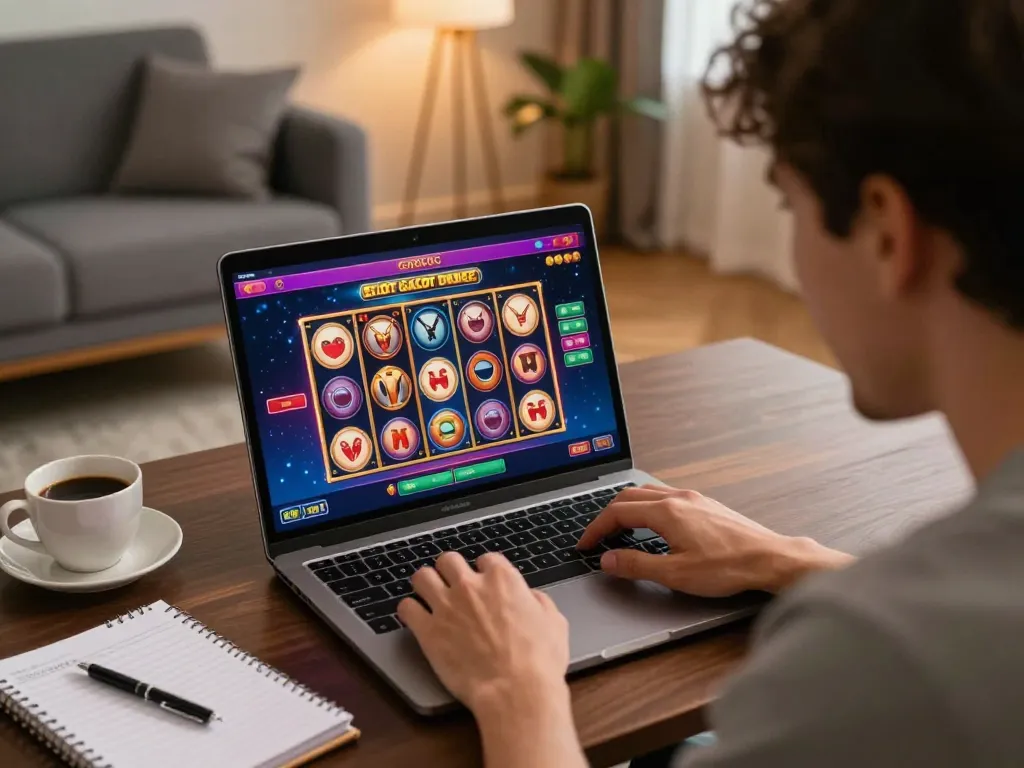 Experience the excitement of Slot Gacor Dewagg while playing online from a cozy home setting.