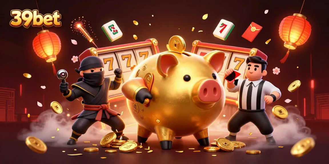Enjoy thrilling wins at 39bet with a dynamic casino scene featuring vibrant characters and exciting elements.
