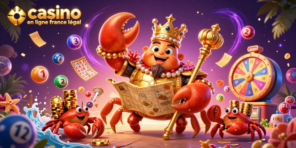 Découvrez des jeux de chance sur un casino en ligne France légal avec un crabe impérial et des événements festifs.