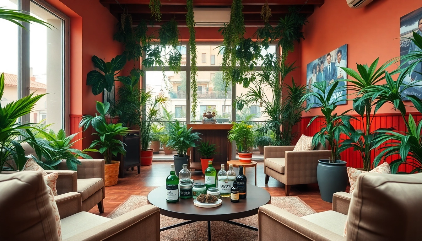 Experience the ambiance at the Best Cannabis Club Lloret de Mar with cozy seating and inviting decor.