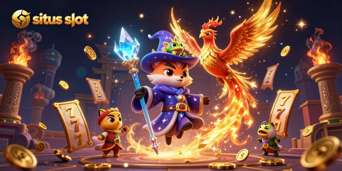 Experience thrilling gameplay at situs slot with colorful characters and dynamic slot elements.