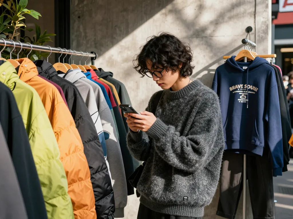 Explore stylish apparel at revelcollective.myshopify.com with trendy Charcoal Wool Blend Jumper and urban fashion elements.