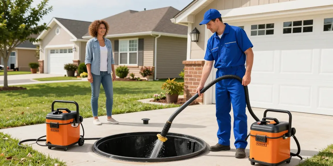 Septic pumping by trusted local service provider, professional contractor at work, community-focused.