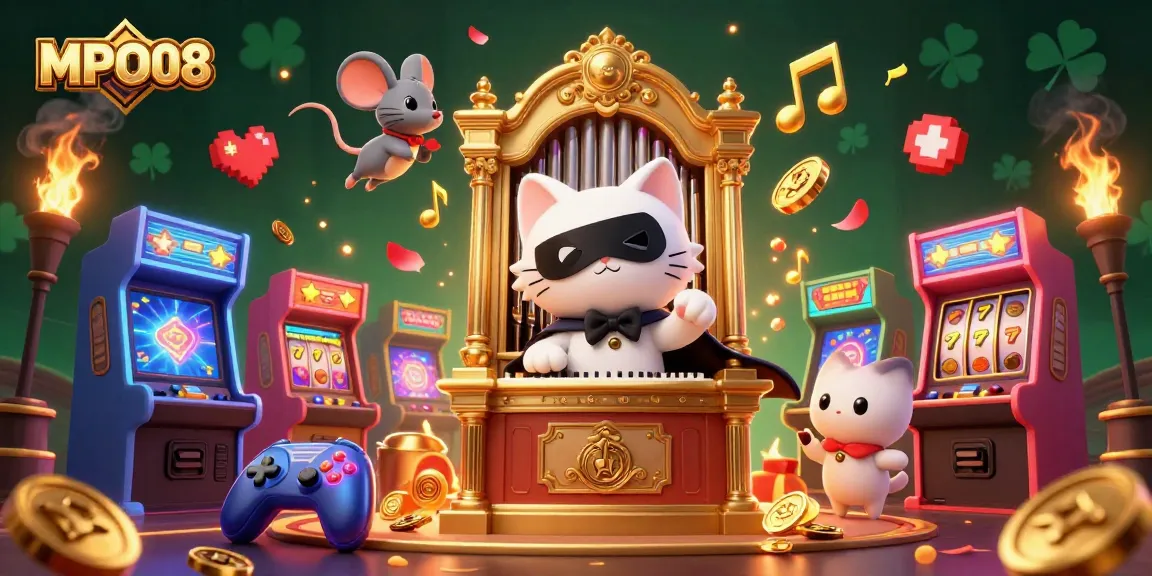 MPO08 offers an engaging casino experience with a 3D whimsical atmosphere, featuring interactive characters and game elements.