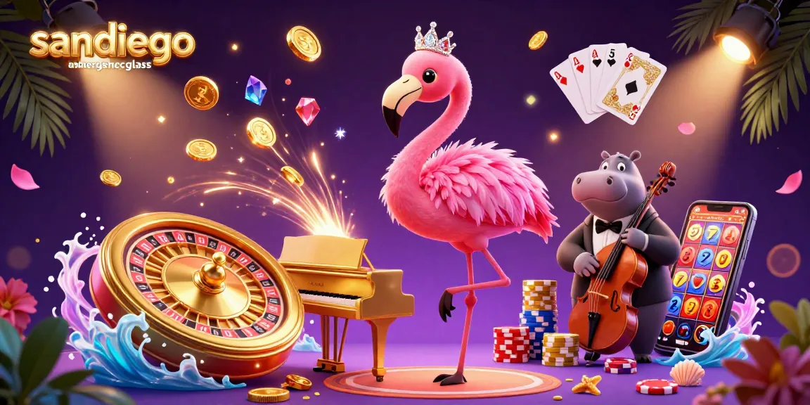 Experience big wins at sandiegoemergencyglass with a vibrant casino scene showcasing lucky slots, coins, and lively characters.