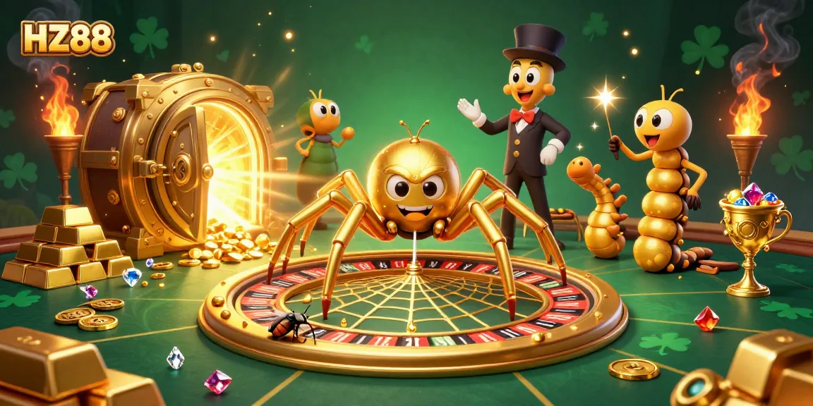 Experience gaming excitement at HZ88 with vibrant casino elements and engaging characters.