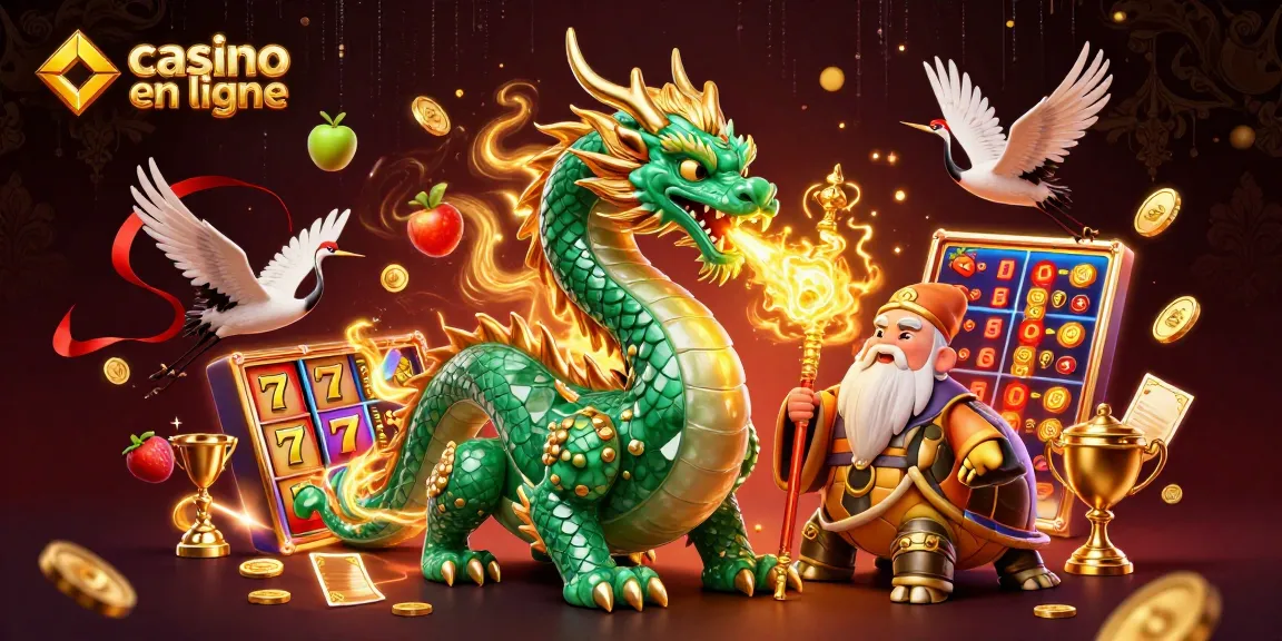 Profitez d'une expérience dynamique de casino en ligne avec une illustration captivante