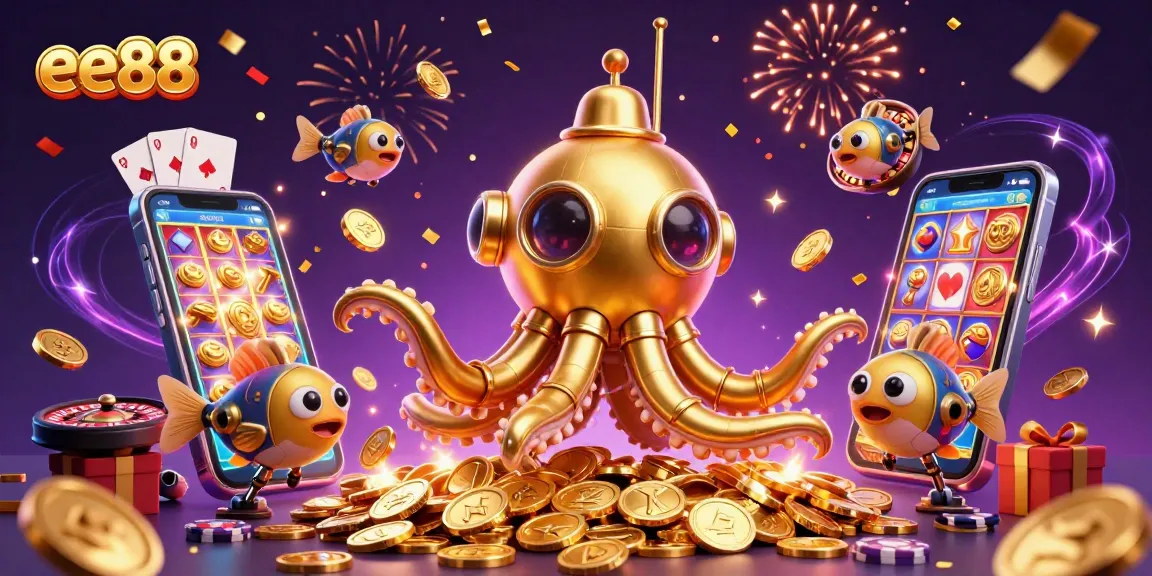 Experience the excitement of ee88 with exhilarating slot games and golden winnings in a vibrant casino scene.