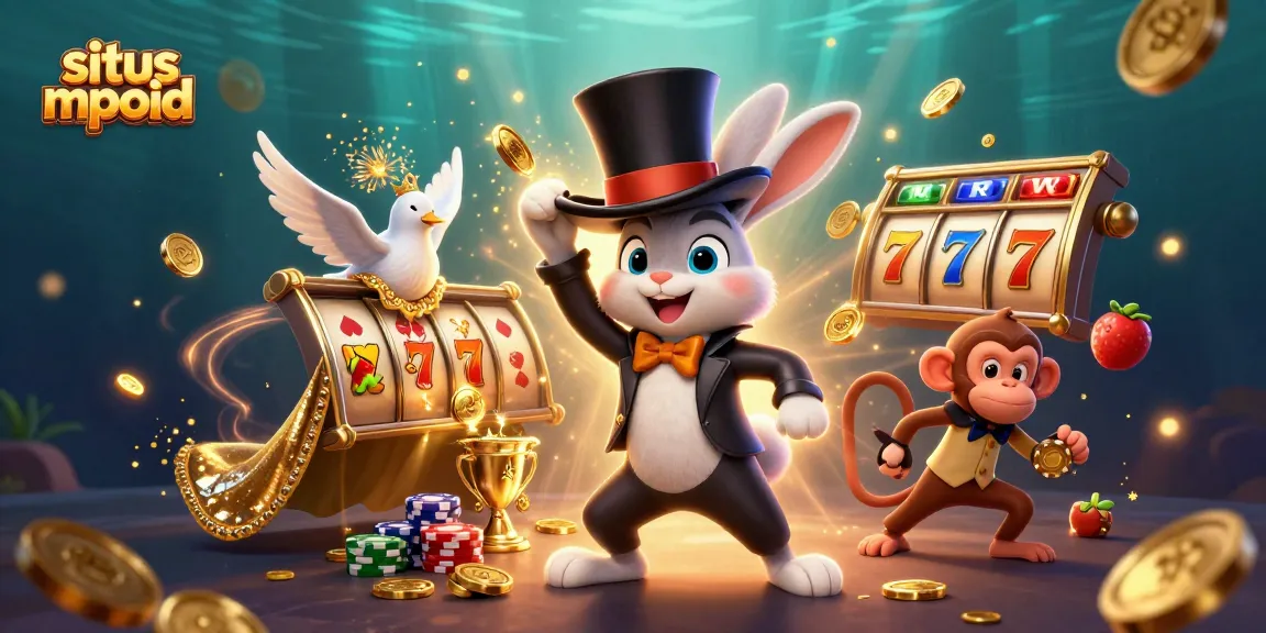 Spin the reels at situs mpoid for a chance to win big with this magical casino scene.
