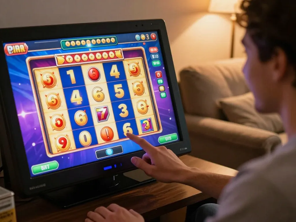 Engaging session of playing slot gacor games online with player anticipating a big win