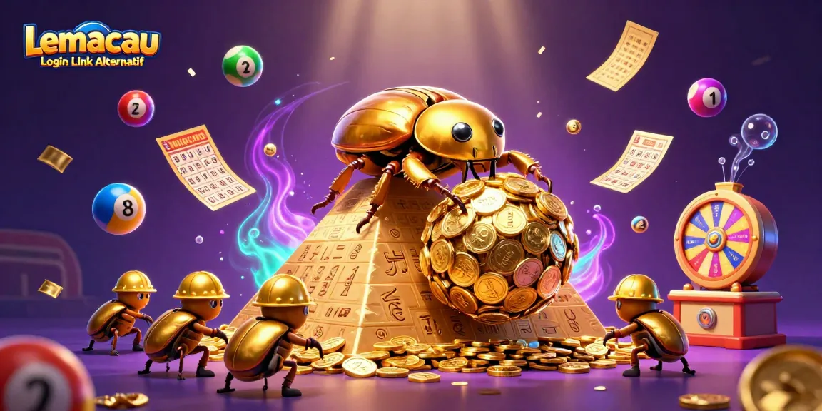 Engage with the vibrant Lemacau Login Link Alternatif using detailed casino-themed illustration.