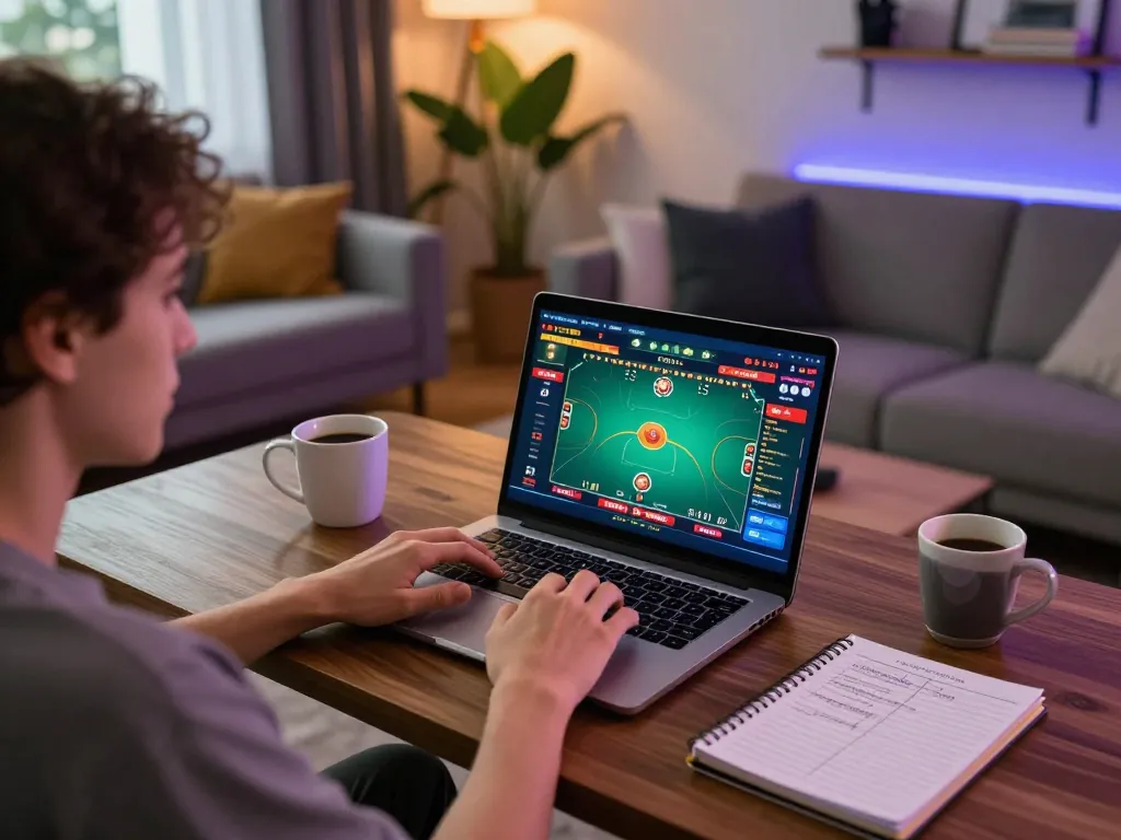 Experience strategic gameplay with vivu88 in a cozy home online casino setup, showcasing poker interaction