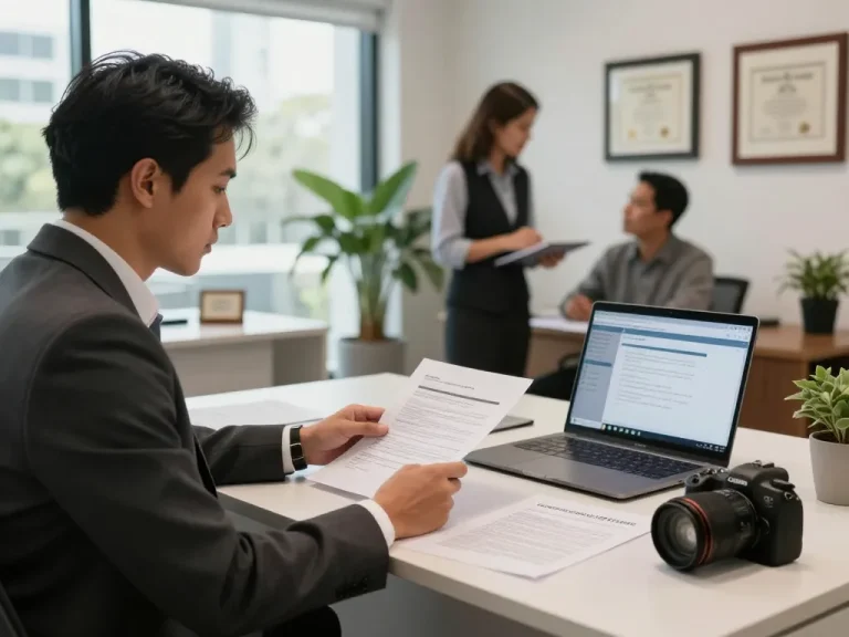 Boca Raton Construction Litigation Lawyer reviewing contracts with clients in modern office