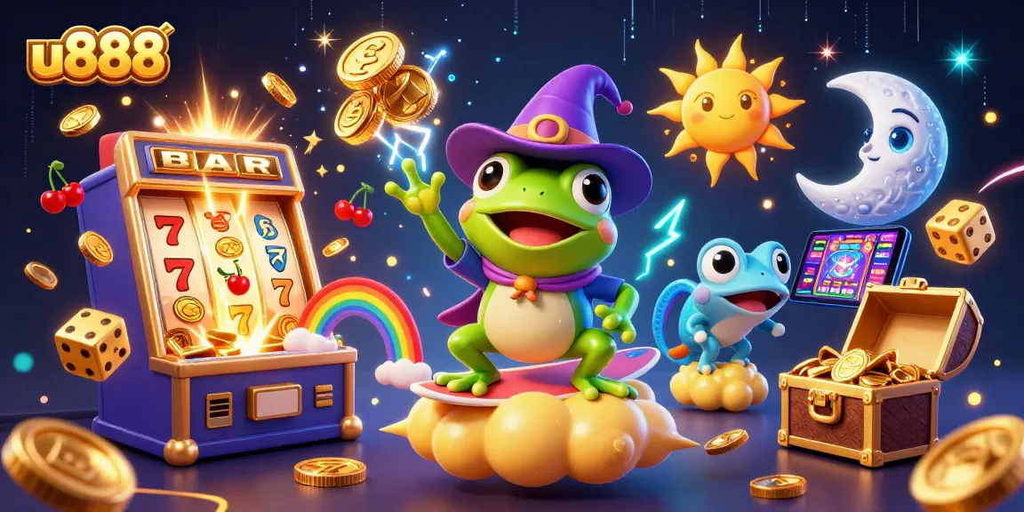 Engage in exciting gaming at u888 with a vibrant storm of golden coins and casino elements.