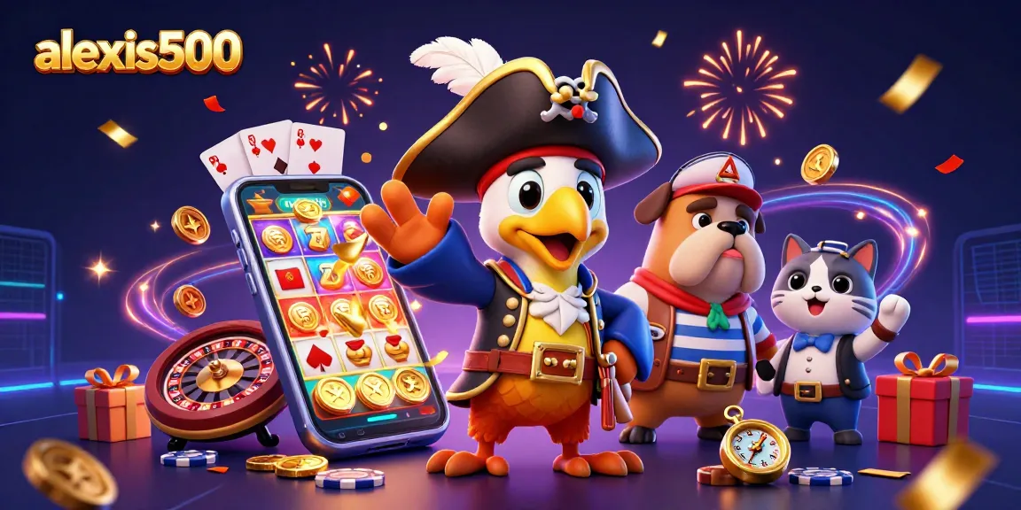 Experience the thrill of winning with alexis500, featuring dynamic slot games and celebratory elements.