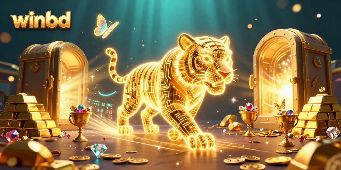 Experience thrilling casino adventures with winbd featuring energetic 3D characters in a vibrant gambling landscape.