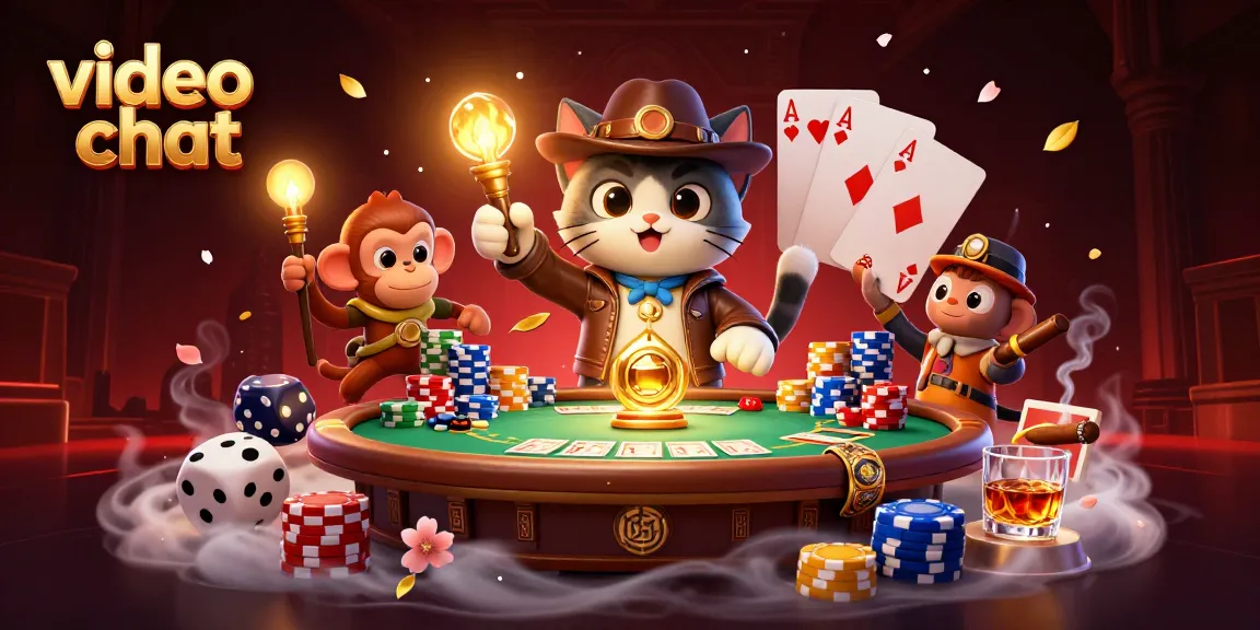 Engage in thrilling video chat as a cat archaeologist unearths casino treasures amidst dynamic gaming elements.
