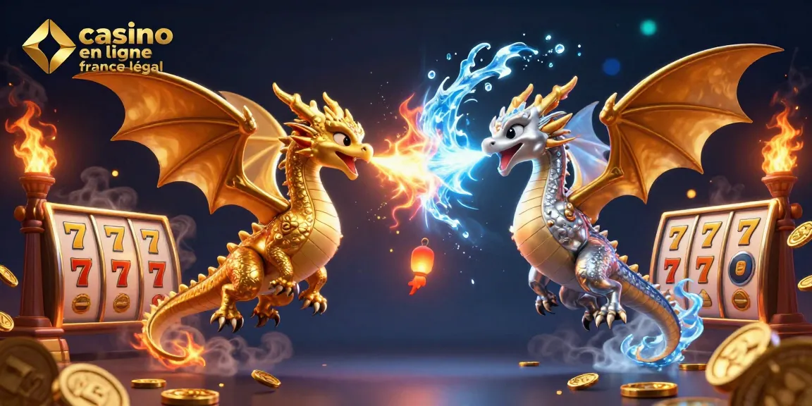 Découvrez l'univers du casino en ligne légal en France avec des dragons et des éléments de jeux captivants.
