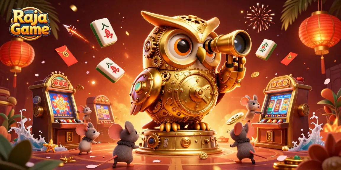 Engage with thrilling games on Raja Game through vibrant 3D illustration showcasing a magical casino scene.